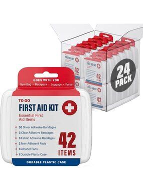 Comprehensive 1000-Piece First Aid Kit - 24 Boxes for Home, Travel, Camping